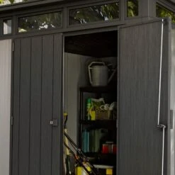 Abri En Résine Brossée Monopente Brossium 4,7m² + Plancher Keter -Jardin Extérieur Boutique abri en resine brossee monopente brossium 47m plancher keter 3