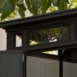 Abri En Résine Brossée Monopente Brossium 4,7m² + Plancher Keter -Jardin Extérieur Boutique abri en resine brossee monopente brossium 47m plancher keter 4