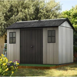 Abri En Résine Brossée Oakland 1175 Brossium 8m² + Plancher - Keter 8 Abri En Résine Brossée Oakland 1175 Brossium 8m² + Plancher - Keter -Jardin Extérieur Boutique abri en resine brossee oakland 1175 brossium 8m plancher keter 2