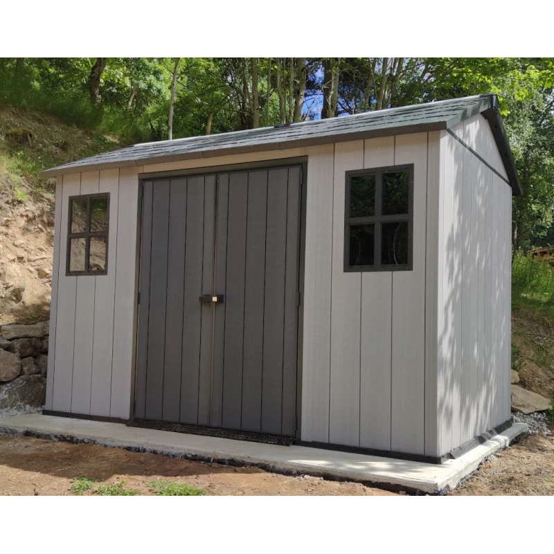 Abri En Résine Brossée Oakland 1175 Brossium 8m² + Plancher - Keter 1 Abri En Résine Brossée Oakland 1175 Brossium 8m² + Plancher - Keter