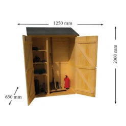 Abri Mural En Bois Brut 0,70m² Avec 3 étagères De Rangement - Habrita 9 Abri Mural En Bois Brut 0,70m² Avec 3 étagères De Rangement - Habrita -Jardin Extérieur Boutique abri mural en bois brut 070m avec 3 etageres de rangement habrita 3