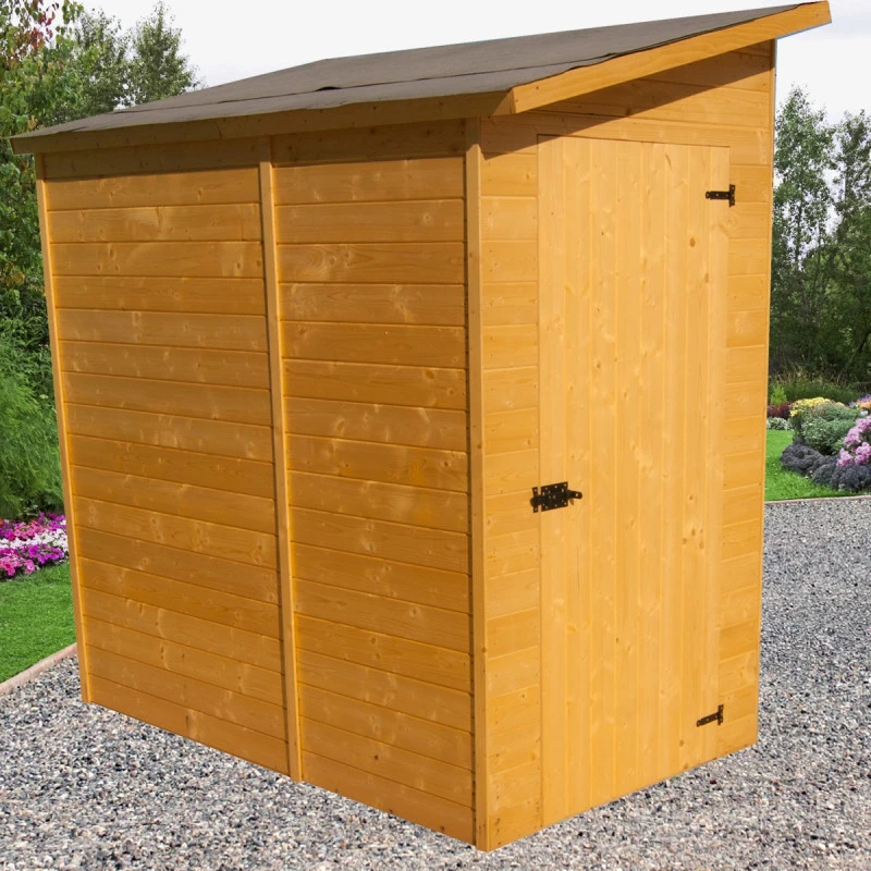 Abri Mural En Bois Brut 2,27m² Avec Porte Latérale - Habrita 2 Abri Mural En Bois Brut 2,27m² Avec Porte Latérale - Habrita – Image 2