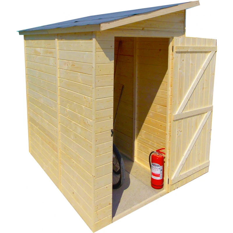 Abri Mural En Bois Brut 2,27m² Avec Porte Latérale - Habrita 1 Abri Mural En Bois Brut 2,27m² Avec Porte Latérale - Habrita