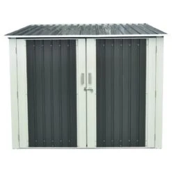 Abri Pour 3 Vélos En Métal Anthracite 3,32m² + Kit D'ancrage X-METAL -Jardin Extérieur Boutique abri pour 3 velos en metal anthracite 332m kit d ancrage x metal 5