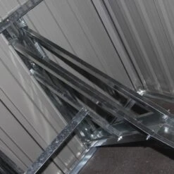 Abri Pour 4 Vélos En Acier Galvanisé Gris Avec Rails De Rangement 4,02m² - Chalet Et Jardin -Jardin Extérieur Boutique abri pour 4 velos en acier galvanise gris avec rails de rangement 402m chalet et jardin 2