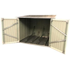 Abri Pour 4 Vélos En Métal Anthracite 4,2m² + Kit D'ancrage X-METAL -Jardin Extérieur Boutique abri pour 4 velos en metal anthracite 42m kit d ancrage x metal 2