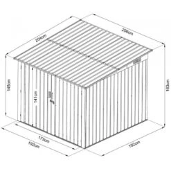 Abri Pour 4 Vélos En Métal Anthracite 4,2m² + Kit D'ancrage X-METAL -Jardin Extérieur Boutique abri pour 4 velos en metal anthracite 42m kit d ancrage x metal 4