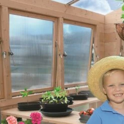 Abri Serre En Bois Massif 28mm - 8,91m² Toit Gradin SOLID -Jardin Extérieur Boutique abri serre en bois massif 28mm 921m toit gradin solid 5