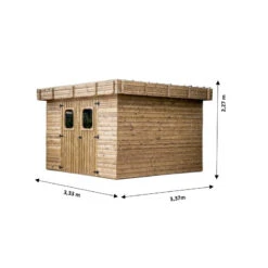 Abri Thalasso 11,22m² En Bois Thermo Traité Toit Plat En Acier HABRITA -Jardin Extérieur Boutique abri thalasso 1153m en bois thermo traite toit plat en acier habrita 2