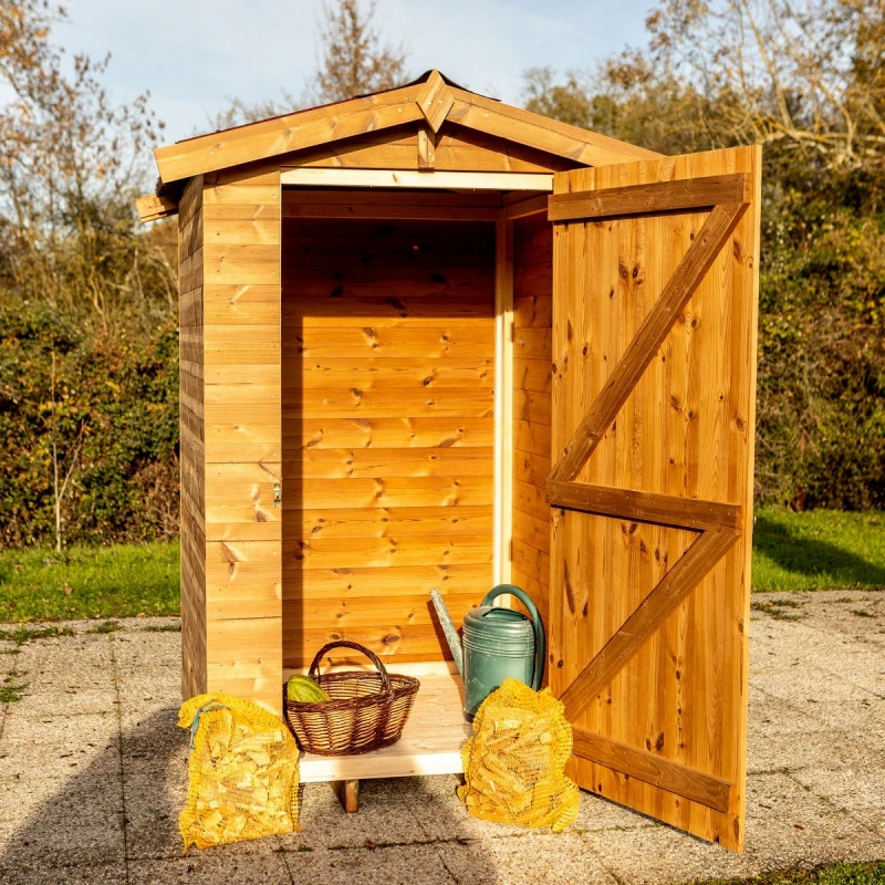 Abri Therma 1,96m² En Bois Thermo Traité Avec Plancher - HABRITA 1 Abri Therma 1,96m² En Bois Thermo Traité Avec Plancher - HABRITA