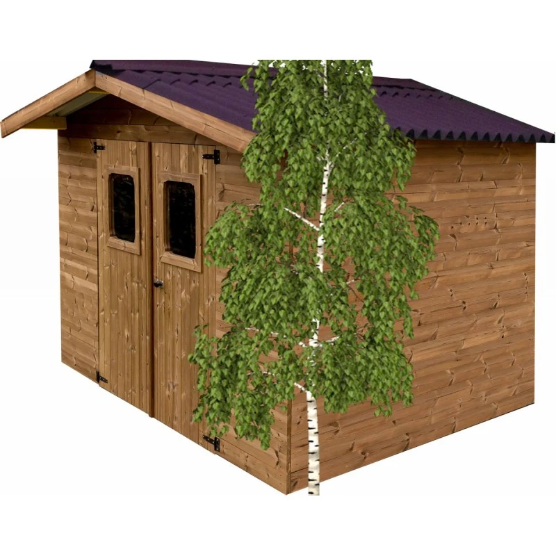 Abri Thermabri 11,97m² En Bois Thermo Traité Toiture Onduline HABRITA 2 Abri Thermabri 11,97m² En Bois Thermo Traité Toiture Onduline HABRITA – Image 2