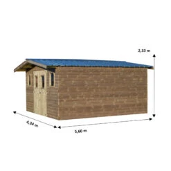 Abri Thermabri 24,30m² En Bois Thermo Traité Toiture En Acier HABRITA -Jardin Extérieur Boutique abri thermabri 2382m en bois thermo traite toiture en acier habrita 2