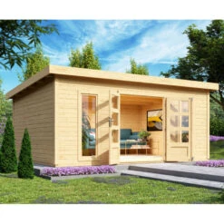 Abri Toit Plat 18,08m² Bois Massif 40mm Northeim 6 – Karibu 8 Abri Toit Plat 18,08m² Bois Massif 40mm Northeim 6 – Karibu -Jardin Extérieur Boutique abri toit plat 1808m bois massif 40mm northeim 6 woodfeeling 2