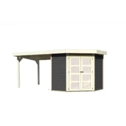 Abri Toit Plat 4,62m² Goldendorf 3 + Auvent En Bois Vitrifié Gris 19mm - Karibu 11 Abri Toit Plat 4,62m² Goldendorf 3 + Auvent En Bois Vitrifié Gris 19mm - Karibu -Jardin Extérieur Boutique abri toit plat 462m goldendorf 3 auvent en bois vitrifie gris 19mm karibu 5
