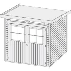 Abri Toit Plat En Bois Massif 19mm 4.62m² Glücksburg 3 - Karibu 11 Abri Toit Plat En Bois Massif 19mm 4.62m² Glücksburg 3 - Karibu -Jardin Extérieur Boutique abri toit plat en bois massif 19mm 462m glucksburg 3 karibu 5