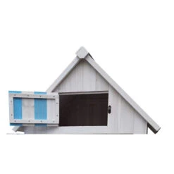 Armoire De Jardin En Bois Lasuré Bleu Et Blanc 0,41m² - Habrita -Jardin Extérieur Boutique armoire de jardin en bois lasure bleu et blanc 041m habrita 3