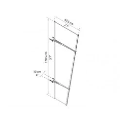 Auvent Latéral En Acrylique Transparent Pegasus™ 620 – Palram - Canopia -Jardin Extérieur Boutique auvent lateral en acrylique transparent pegasus 620 palram 2