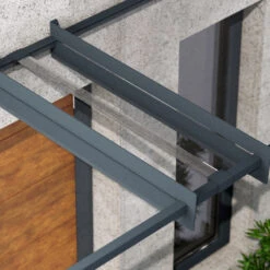 Auvent Marquise En Acrylique Gris Clair NANCY™ 3000 – Canopia By Palram -Jardin Extérieur Boutique auvent marquise en acrylique gris clair nancy 3000 canopia 3