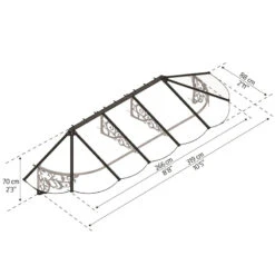 Auvent Marquise En Polycarbonate 4mm Lily XL™ 2600 – Canopia -Jardin Extérieur Boutique auvent marquise en polycarbonate 4mm lily xl 3150 canopia 2