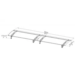 Auvent Marquise Gris AQUILA™ 3000 - Canopia By Palram 8 Auvent Marquise Gris AQUILA™ 3000 - Canopia By Palram -Jardin Extérieur Boutique auvent marquise gris aquila 3000 palram canopia 2