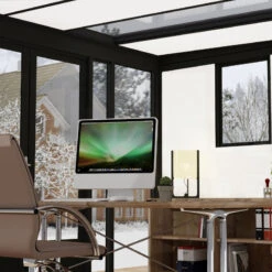 Studio De Jardin En Aluminium Et Bois Composite 10,1m² - Isolation Triple Paroi Copenhagen – Canopia By Palram -Jardin Extérieur Boutique bureau de jardin en aluminium et bois composite 101m isolation triple paroi copenhagen canopia by palram 4