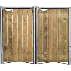 Cache-poubelle 2 Compartiments Müllbox En Bois Traité Naturel 2x140L – HIDE -Jardin Extérieur Boutique cache poubelle 2 compartiments mullbox en bois traite naturel 2x140l hide 2