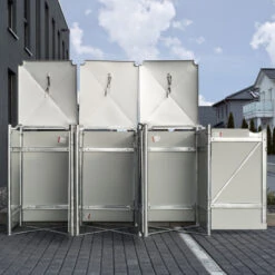 Cache-poubelle 3 Compartiments Müllbox En Aluminium Noir 3x240L – HIDE 11 Cache-poubelle 3 Compartiments Müllbox En Aluminium Noir 3x240L – HIDE -Jardin Extérieur Boutique cache poubelle 3 compartiments mullbox en aluminium noir 3x240l hide 5