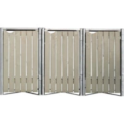 Cache-poubelle 3 Compartiments Müllbox En Bois Traité Gris 3x240L – HIDE -Jardin Extérieur Boutique cache poubelle 3 compartiments mullbox en bois traite gris 3x240l hide 2