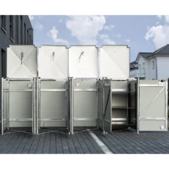 Cache-poubelle 4 Compartiments Müllbox En Aluminium Gris 4x240L – HIDE 6 Cache-poubelle 4 Compartiments Müllbox En Aluminium Gris 4x240L – HIDE -Jardin Extérieur Boutique cache poubelle 4 compartiments mullbox en aluminium gris 4x240l hide 2