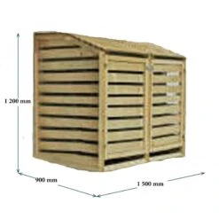 Cache Poubelle Double En Bois Massif Certifié Traité Autoclave -Jardin Extérieur Boutique cache poubelle double en bois massif certifie traite autoclave 3