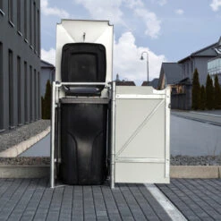 Cache-poubelle Müllbox En Aluminium Gris 240L – HIDE -Jardin Extérieur Boutique cache poubelle mullbox en aluminium gris 240l hide 5