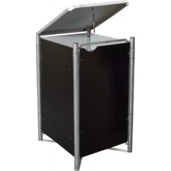 Cache-poubelle Müllbox En Aluminium Noir 240L – HIDE