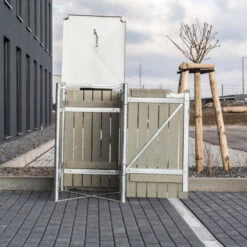 Cache-poubelle Müllbox En Bois Traité Gris 240L – HIDE -Jardin Extérieur Boutique cache poubelle mullbox en bois traite gris 240l hide 5