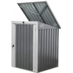 Cache-poubelle Simple En Acier Pour Conteneurs 240L – Westmann -Jardin Extérieur Boutique cache poubelle simple en acier pour conteneurs 240l westmann 3