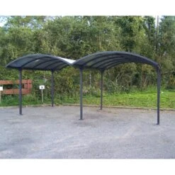Carport 2 Voitures En Aluminium Et Polycarbonate 6mm ANTI-UV - Habrita -Jardin Extérieur Boutique carport 2 voitures en aluminium et polycarbonate 6mm anti uv 4