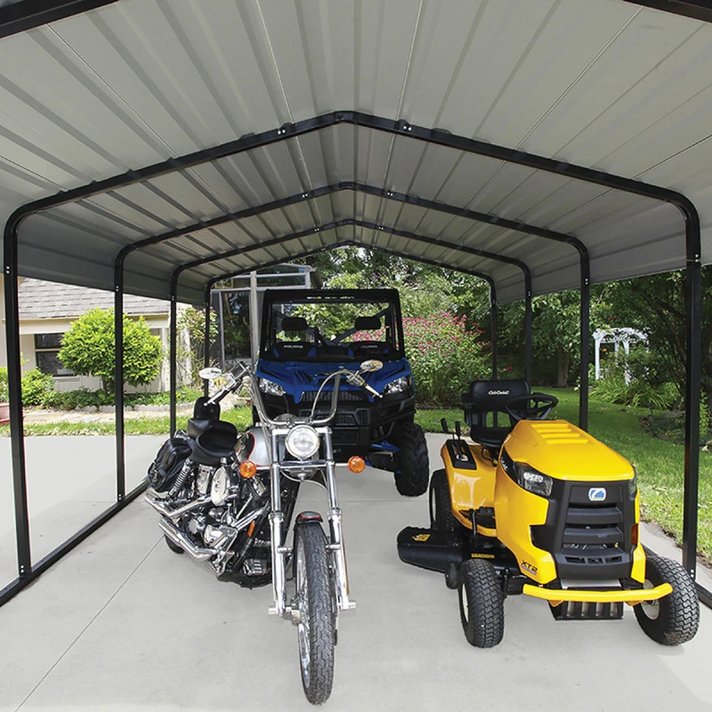 Carport à Toit En Acier Galvanisé 22,57m² Couleur Anthracite – Shelter Logic 6 Carport à Toit En Acier Galvanisé 22,57m² Couleur Anthracite – Shelter Logic – Image 6