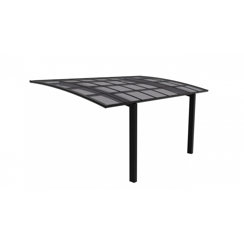 Carport 300x500cm En Aluminium Gris Anthracite H220cm Avec 2 Poteaux ULISS - GardenGate 2 Carport 300x500cm En Aluminium Gris Anthracite H220cm Avec 2 Poteaux ULISS - GardenGate – Image 2