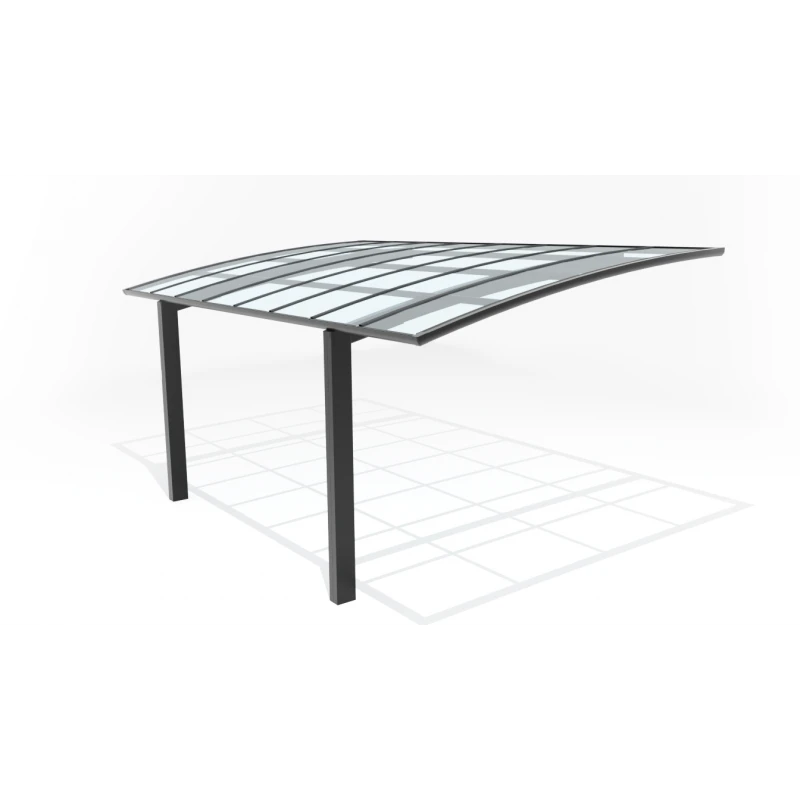 Carport 300x500cm En Aluminium Gris Anthracite H220cm Avec 2 Poteaux ULISS - GardenGate 1 Carport 300x500cm En Aluminium Gris Anthracite H220cm Avec 2 Poteaux ULISS - GardenGate