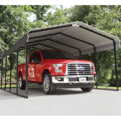 Carport à Toit En Acier Galvanisé 18,3m² Couleur Anthracite – Shelter Logic -Jardin Extérieur Boutique carport a toit en acier galvanise 183m couleur anthracite shelter logic 2