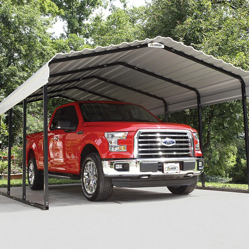 Carport à Toit En Acier Galvanisé 22,57m² Couleur Beige – Shelter Logic 1 Carport à Toit En Acier Galvanisé 22,57m² Couleur Beige – Shelter Logic