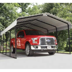 Carport à Toit En Acier Galvanisé 22,57m² Couleur Beige – Shelter Logic 9 Carport à Toit En Acier Galvanisé 22,57m² Couleur Beige – Shelter Logic -Jardin Extérieur Boutique carport a toit en acier galvanise 2257m couleur beige shelter logic 1 3