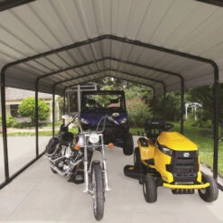 Carport à Toit En Acier Galvanisé 22,57m² Couleur Beige – Shelter Logic 10 Carport à Toit En Acier Galvanisé 22,57m² Couleur Beige – Shelter Logic -Jardin Extérieur Boutique carport a toit en acier galvanise 2257m couleur beige shelter logic 1 4