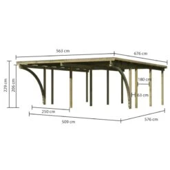 Carport Double Eco2 + Toit PVC 38,25m²+ 2 Arcs D’entrée - Karibu -Jardin Extérieur Boutique carport double eco2 toit pvc 3825m 2 arcs dentree karibu 2