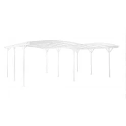 Carport Double En Aluminium Laqué Blanc Et Polycarbonate 6mm X-METAL -Jardin Extérieur Boutique carport double en aluminium laque blanc et polycarbonate 6mm x metal 5