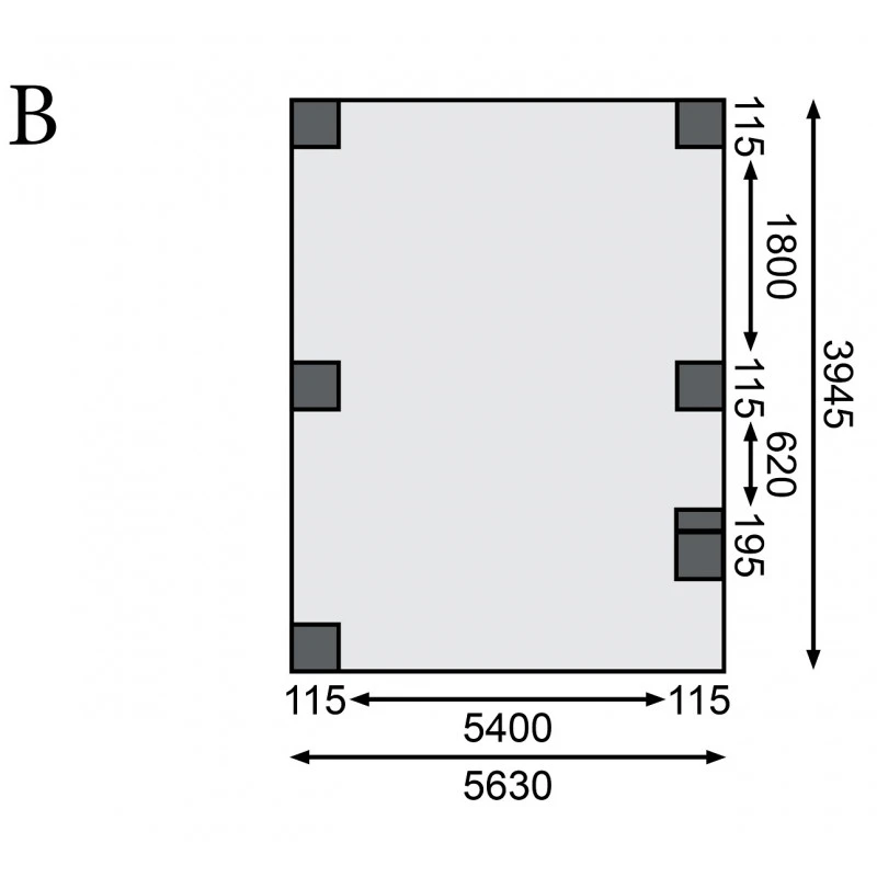 Carport Double En Bois Autoclave 28,3m² Avec Poteau En Arc Et Toit En PVC Gris – KARIBU 4 Carport Double En Bois Autoclave 28,3m² Avec Poteau En Arc Et Toit En PVC Gris – KARIBU – Image 4