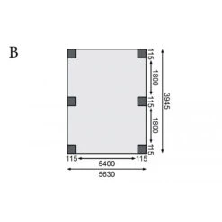 Carport Double En Bois Autoclave 28,3m² Et Toit En PVC Gris – KARIBU -Jardin Extérieur Boutique carport double en bois autoclave 283m et toit en pvc gris karibu 3