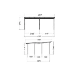 Carport Double En Bois Autoclave 38m² + Toit En Acier CÉSAR – Forest Style -Jardin Extérieur Boutique carport double en bois autoclave 38m toit en acier cesar forest style 2