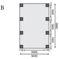 Carport Double En Bois Autoclave 40,2m² Et Toit En PVC Gris – KARIBU -Jardin Extérieur Boutique carport double en bois autoclave 402m et toit en pvc gris karibu 3