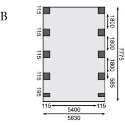 Carport Double En Bois Autoclave 50,9m², Toit En PVC Gris Et Deux Poteaux En Arc – KARIBU -Jardin Extérieur Boutique carport double en bois autoclave 509m toit en pvc gris et deux poteaux en arc karibu 3