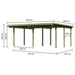 Carport Double En Pin Autoclave Avec Toit PVC 27,58m² - Karibu 8 Carport Double En Pin Autoclave Avec Toit PVC 27,58m² - Karibu -Jardin Extérieur Boutique carport double en pin autoclave avec toit pvc 2758m karibu 2
